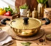 Hammered Brass Kadai With Lid